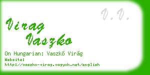virag vaszko business card